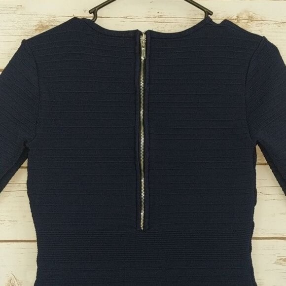 Cache Womens Navy Blue Bodycon Bandage Dress Size M Fitted Party Date Night - Picture 6 of 6